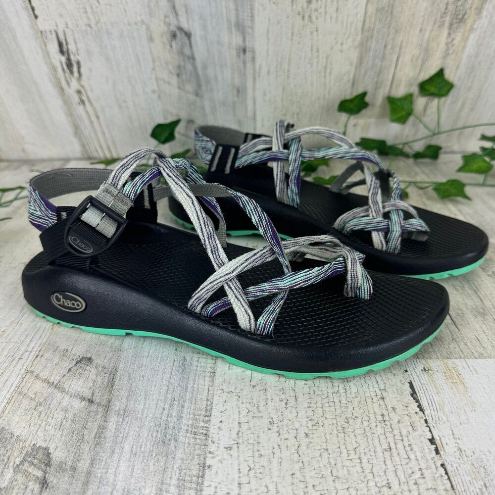 Chaco ZX/2 Classic Sandal Desert Teal Gray Purple Woman’s Sz 10 - Picture 4 of 7